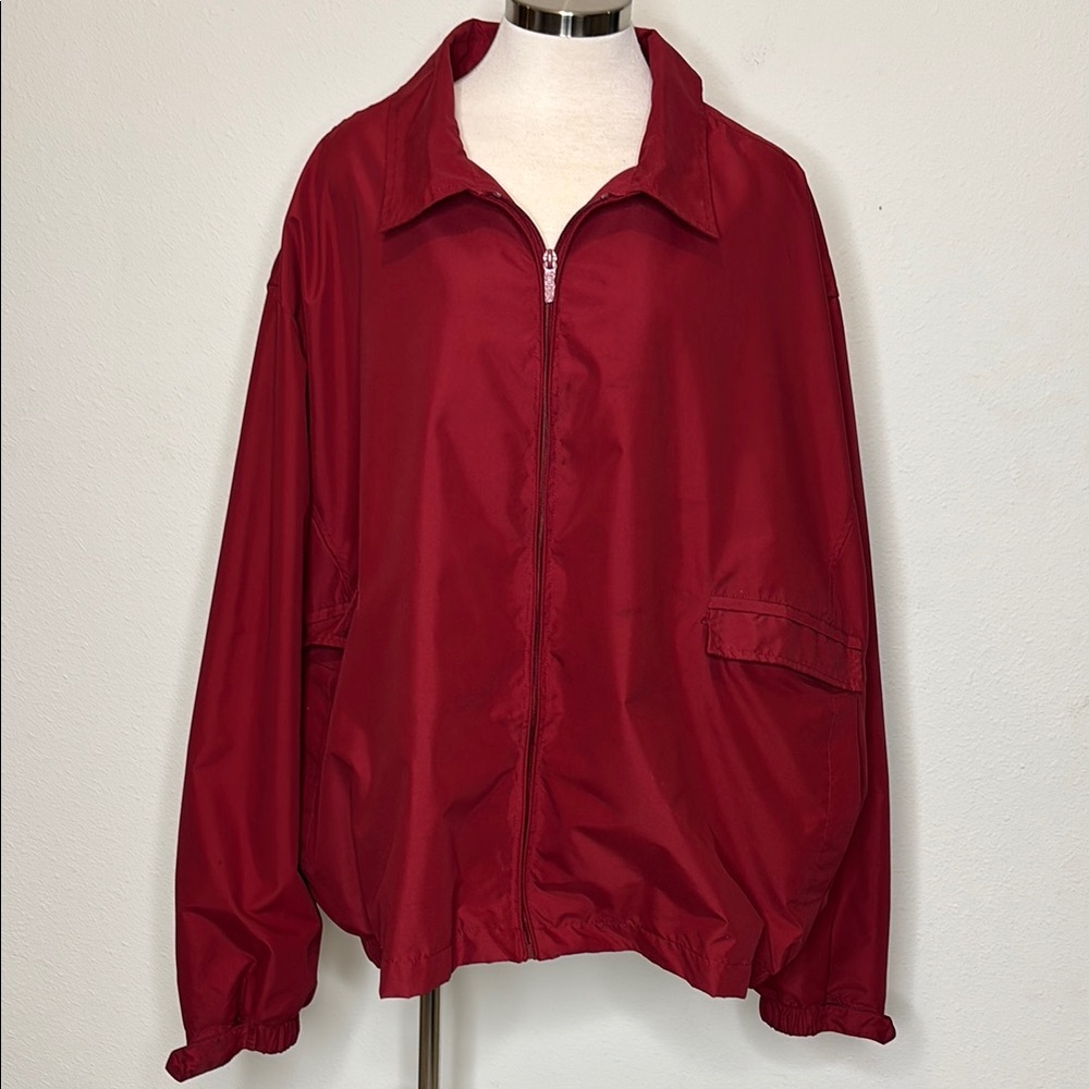 Totes size 4X Red Windbreaker Jacket with Elastic Cuffs